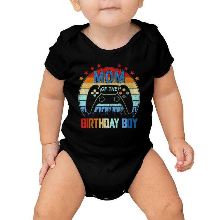Mom Of The Birthday Boy Vintage Video Gamer Birthday Baby Onesie