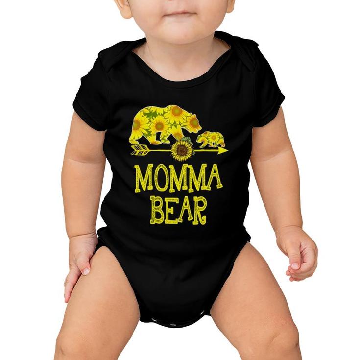 Momma Bear Sunflower Matching Family Mother Father Baby Onesie