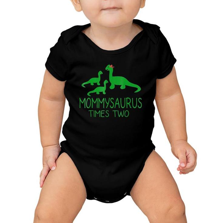 Mommysaurus Fun Mother Mom Baby Kids Dinosaur Twins Baby Onesie