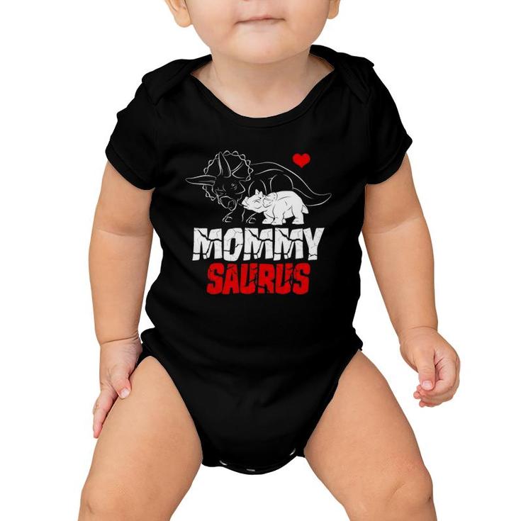Mommysaurus Triceratops Types Of Dinosaur Mama Mother's Day Baby Onesie