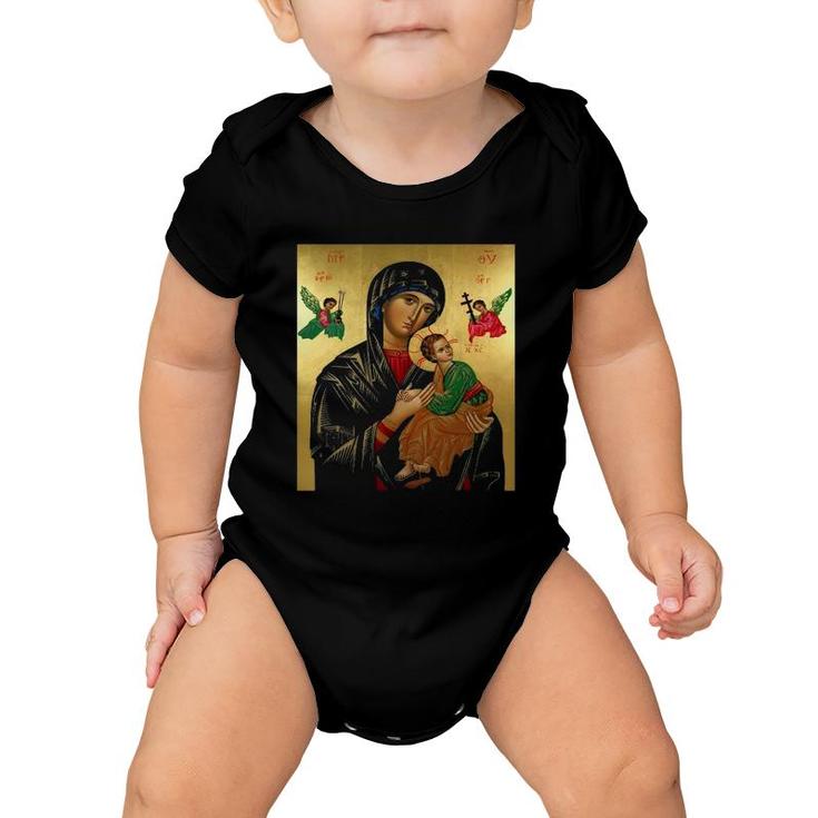 Mother Mary And Jesus Christian Baby Onesie