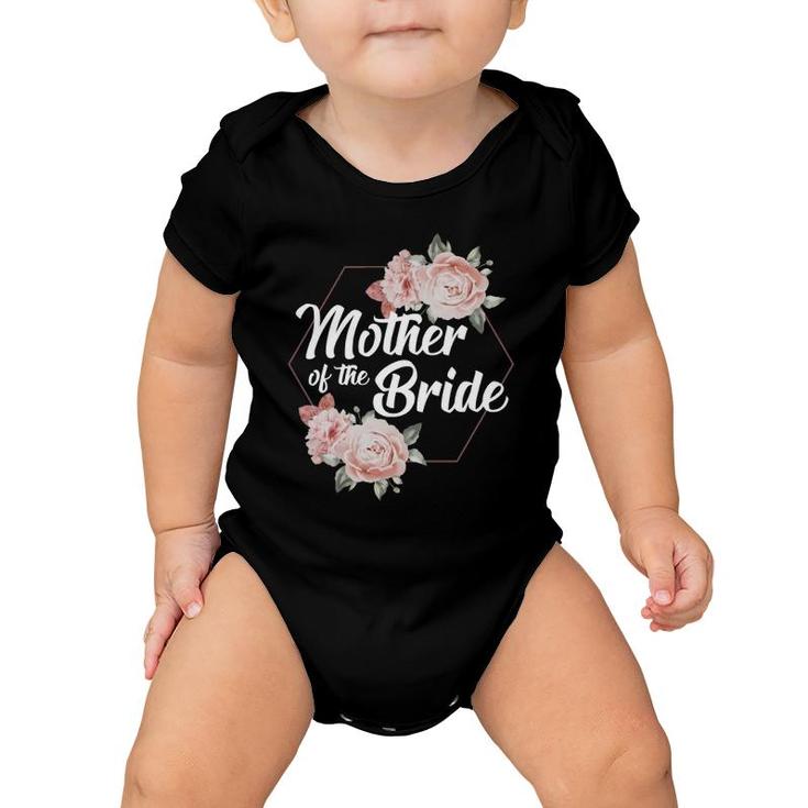 Mother Of The Bride Floral Blush Wedding Gift Design Flowers Baby Onesie
