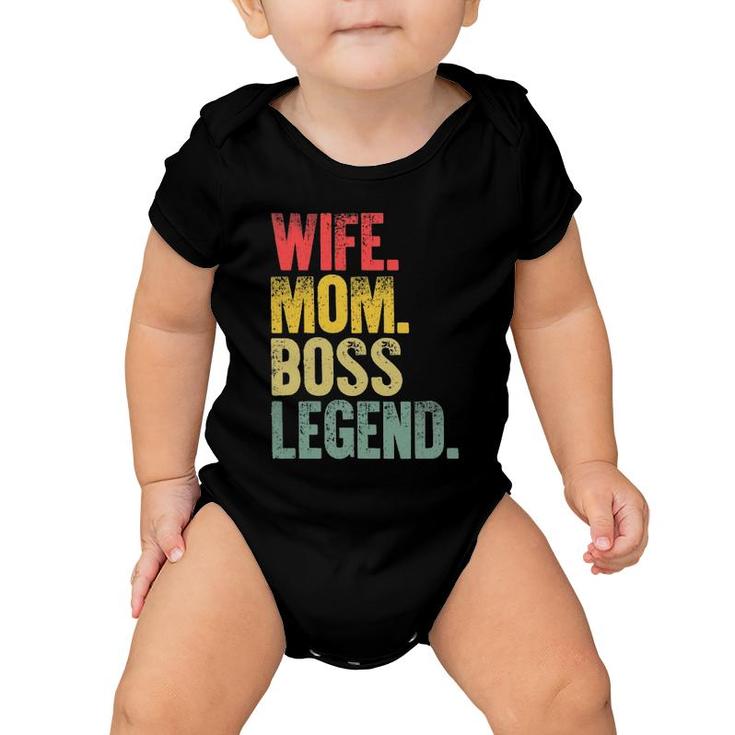 Mother Women Funny Gift Wife Mom Boss Legend Baby Onesie