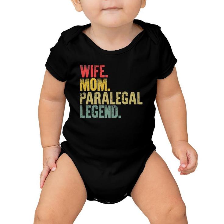Mother Women Funny Gift Wife Mom Paralegal Legend Baby Onesie