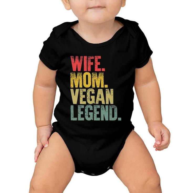 Mother Women Funny Gift Wife Mom Vegan Legend Baby Onesie