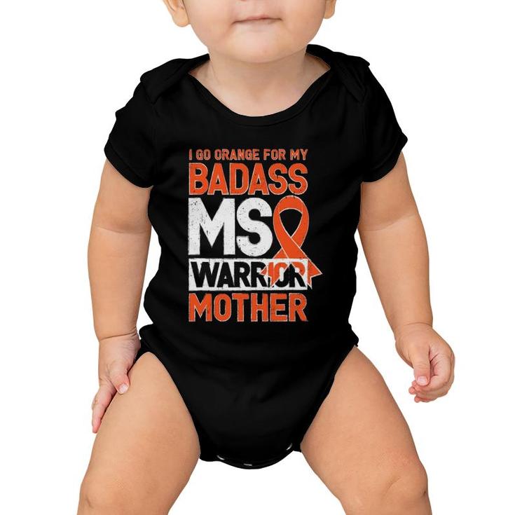 Multiple Sclerosis Ms Awareness Badass Warrior Mother Mom Baby Onesie