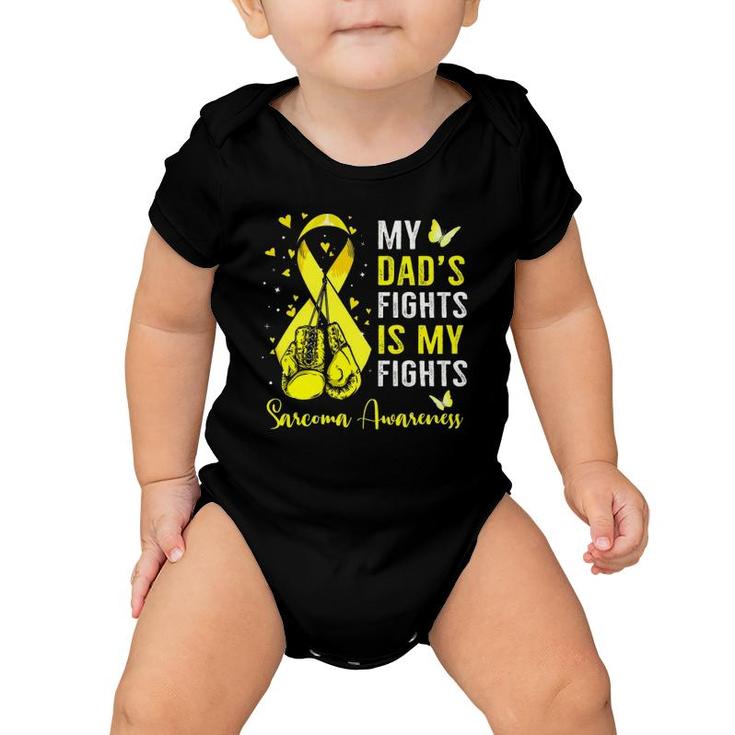 My Dad's Fight Is My Fight Sarcoma Cancer Awareness Boxing Baby Onesie