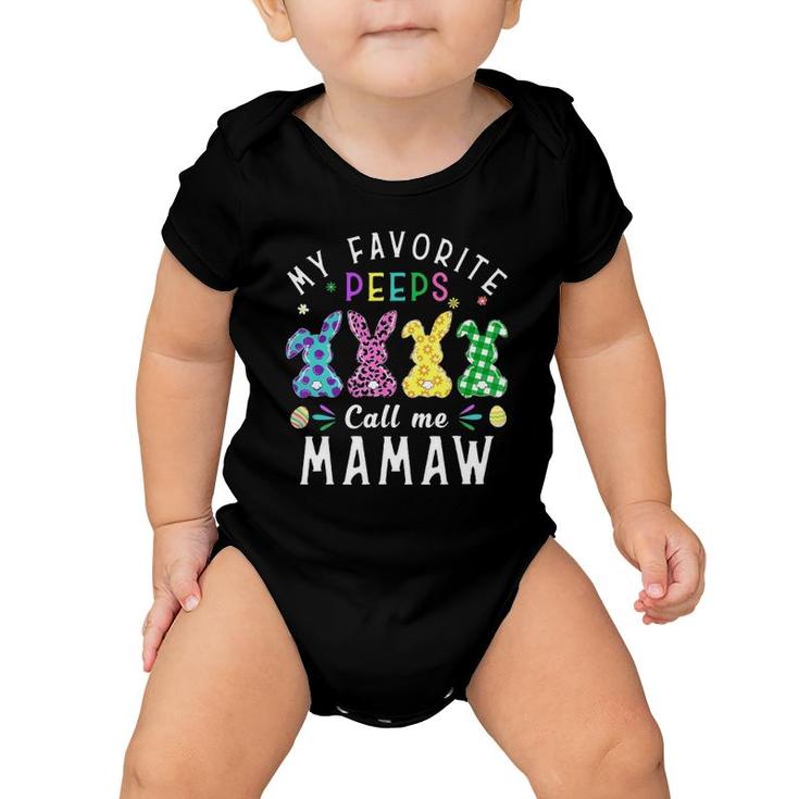 My Favorite Peeps Call Me Mamaw Easter Bunny Egg Leopard Baby Onesie