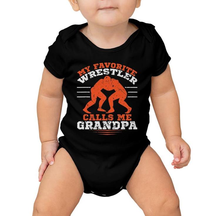 My Favorite Wrestler Calls Me Grandpa Wrestling Competition Baby Onesie