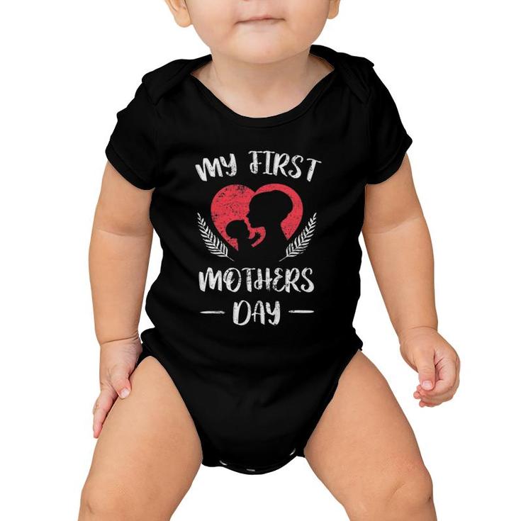 My First Mothers Day New Mommy Wife Official Mom Baby Child Baby Onesie