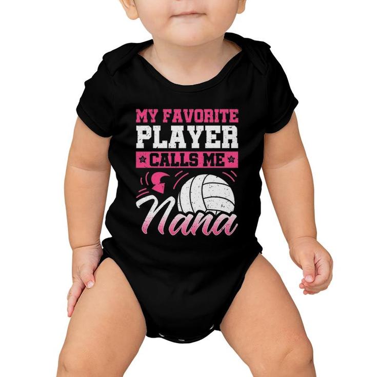 Nana Volleyball Fan Player Grandmother Team Sport Spiker Baby Onesie