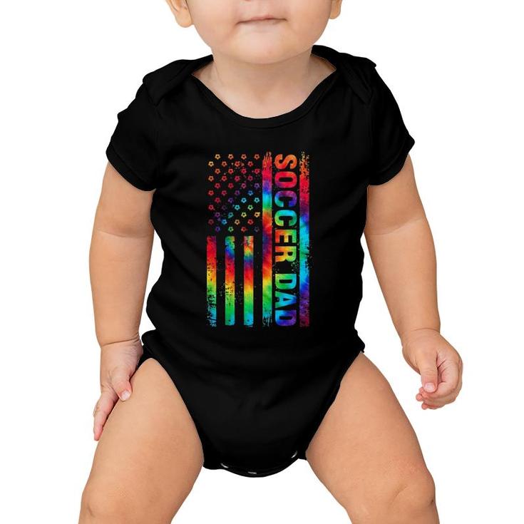 New First Time Dad Tie Dye Soccer Daddy Baby Onesie