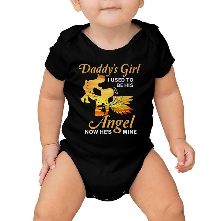 Now He's My Angel Daddy Dad Memorial Loss Of Father Baby Onesie