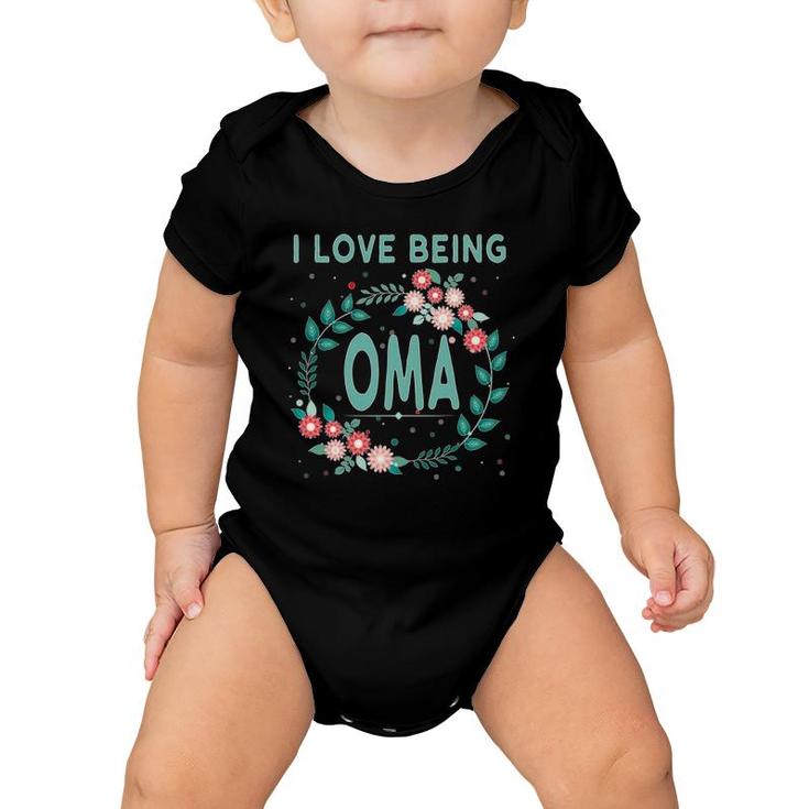 Omagift Dutch Grandmother I Love Being Oma Baby Onesie