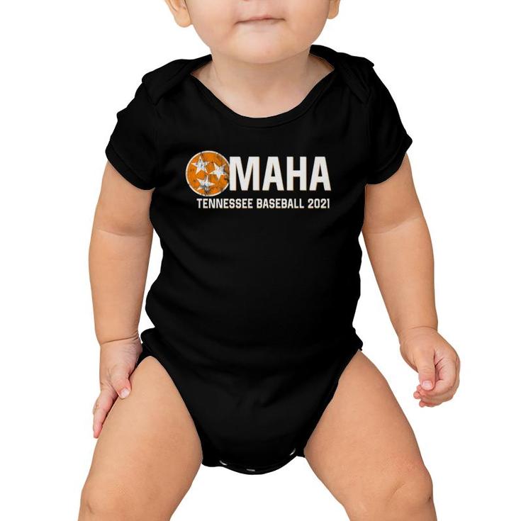 Omaha Bound Knoxville Tennessee Baseball Fan Daddy 2021 Ver2 Baby Onesie