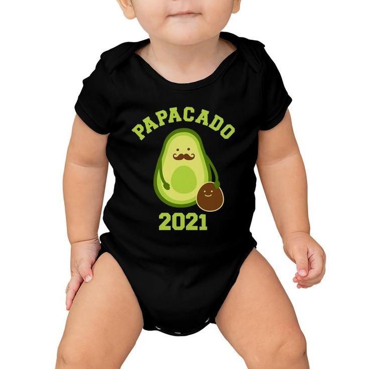 Papacado 2021 Funny Gift For New Dad Baby Annoucement Baby Onesie