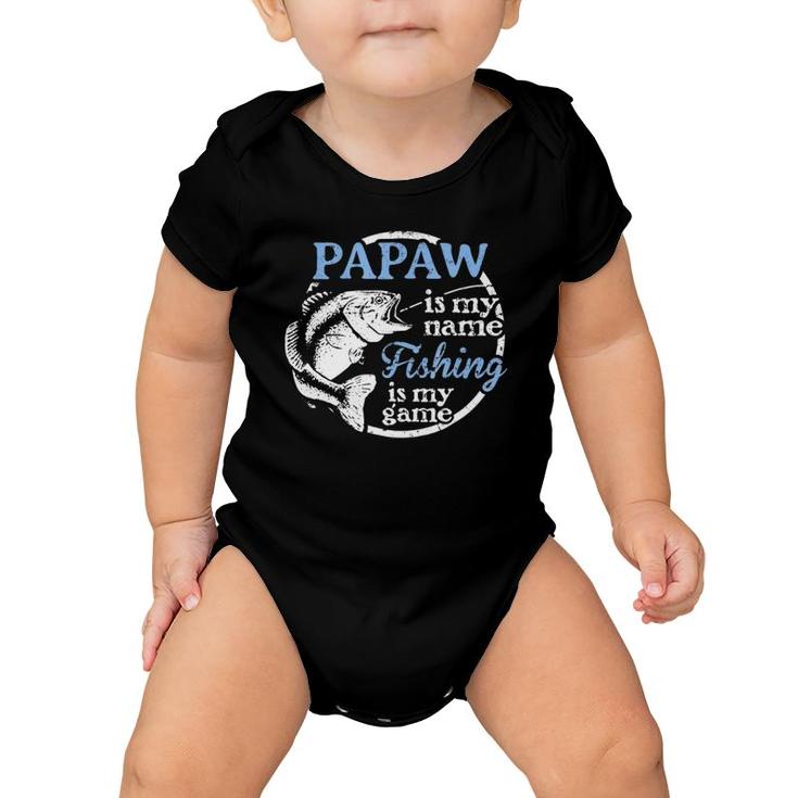 Papaw Fishing  Fathers Day Gift From Son Baby Onesie