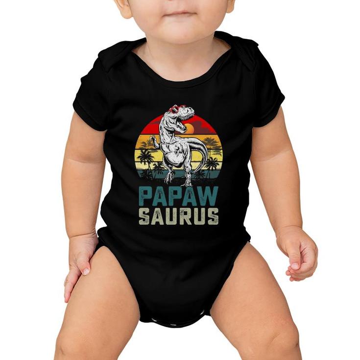 Papawsaurusrex Dinosaur Papaw Saurus Fathers Day Baby Onesie