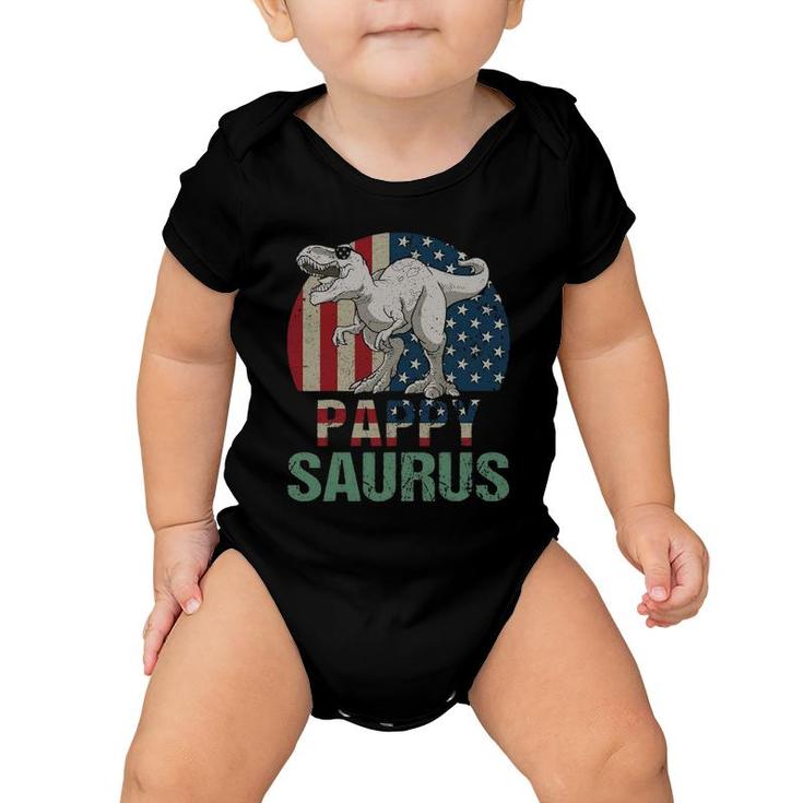 Pappysaurus Dinosaur Pappy Saurus Father's Day 4Th Of July Baby Onesie