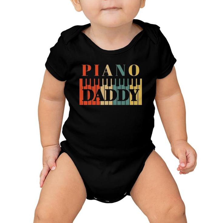 Piano Daddy Father's Day Classical Music Dad Instrument Gift Baby Onesie