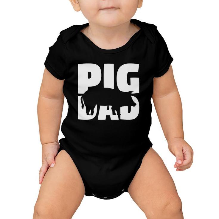 Pig Dad Pig Lover Gift For Father Zoo Animal Baby Onesie