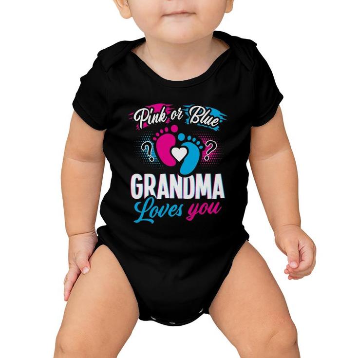Pink Or Blue Grandma Loves You Gender Baby Reveal Party  Baby Onesie