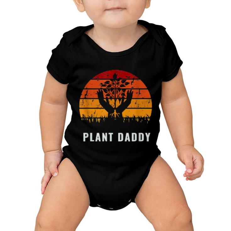 Plant Daddy Gardening Retro  Baby Onesie