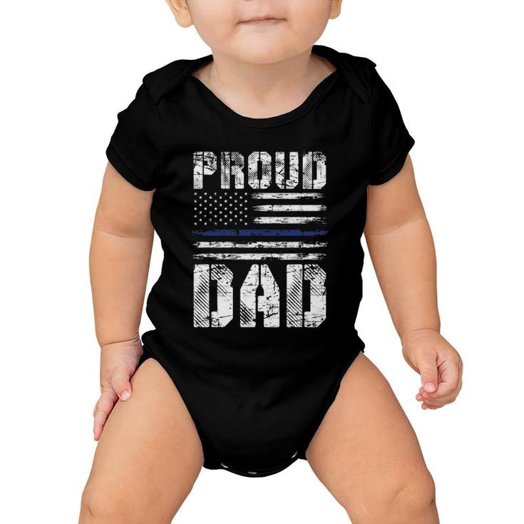 Police Officer Father's Day Gift Us Pride Police Baby Onesie