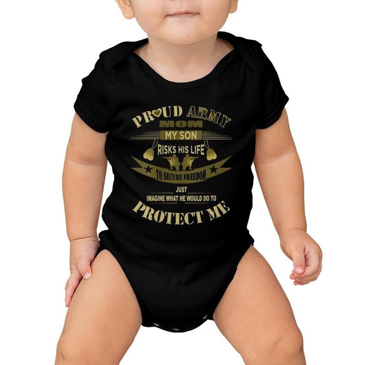 Proud Army Mom Army Mother Camouflage Baby Onesie