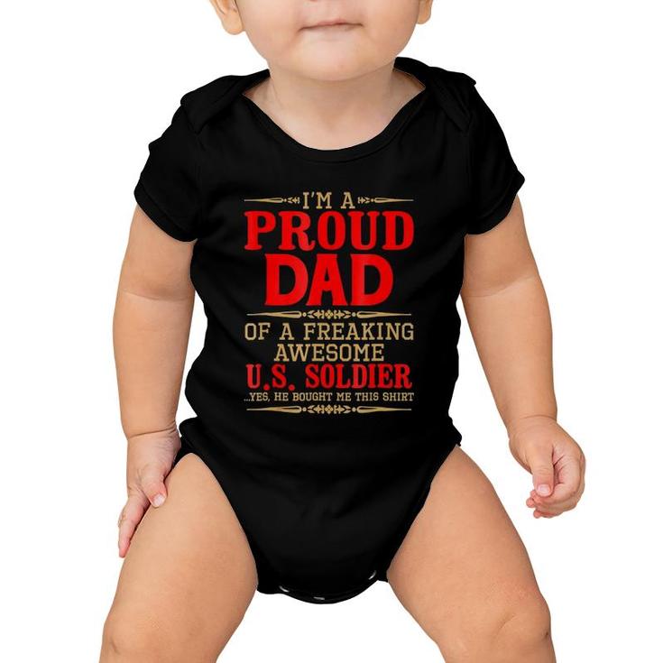 Proud Dad Freaking Awesome Soldier, Father's Day Quotes Gift Baby Onesie