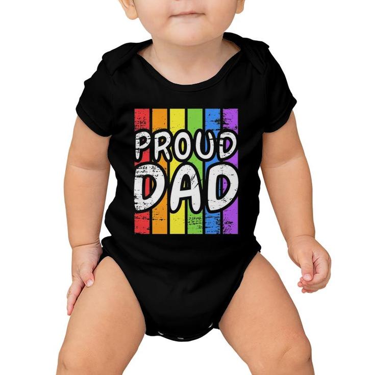 Proud Dad Lgb Dad Graphic Tees Pride Month Baby Onesie