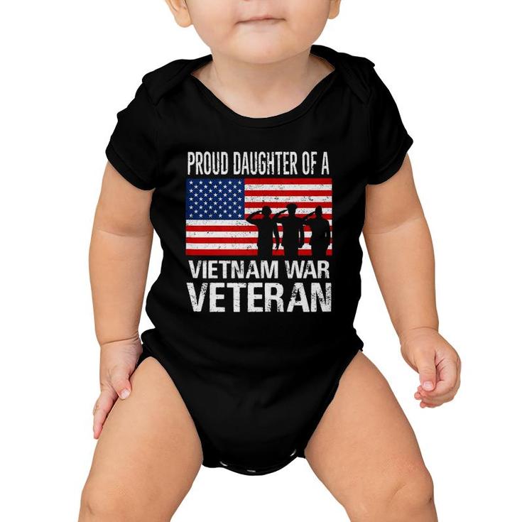 Proud Daughter Vietnam War Veteran For Matching With Dad Vet  Baby Onesie
