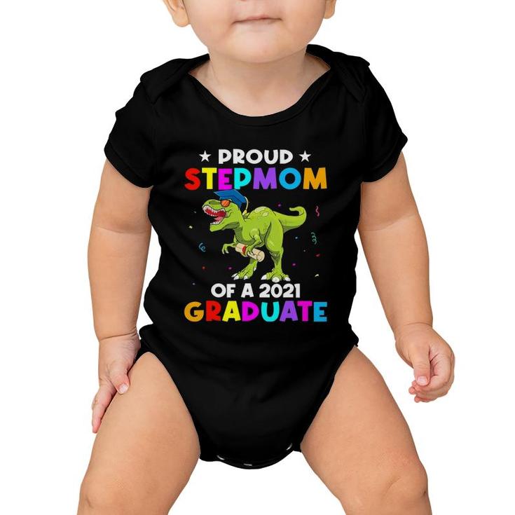 Proud Stepmom Of A 2021 Graduate Dinosaurrex Funny Baby Onesie