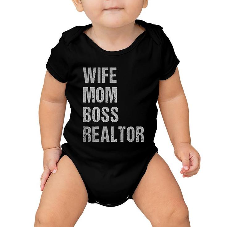 Realtor Mom Wife Mom Boss Realtor Baby Onesie