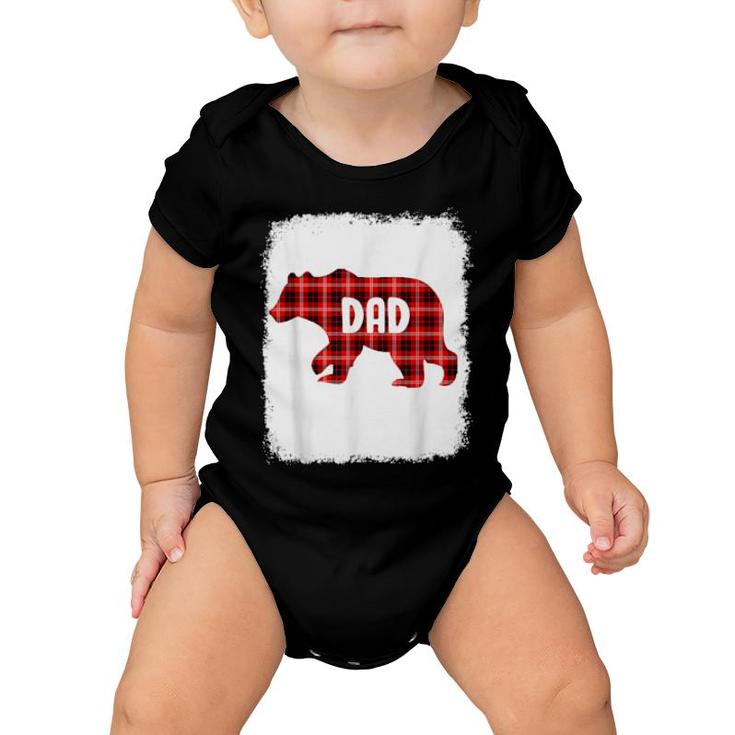 Red Plaid Dad Buffalo Matching Family Papa Pajama Christmas  Baby Onesie