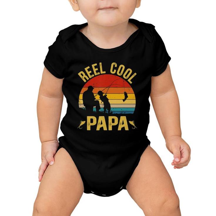 Reel Cool Papa  Funny Fishing Father's Day Baby Onesie