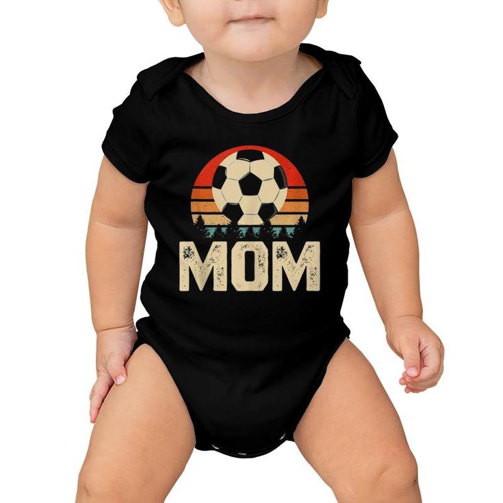 Retro Soccer Mother's Day Gift For Soccer Player Mom Baby Onesie