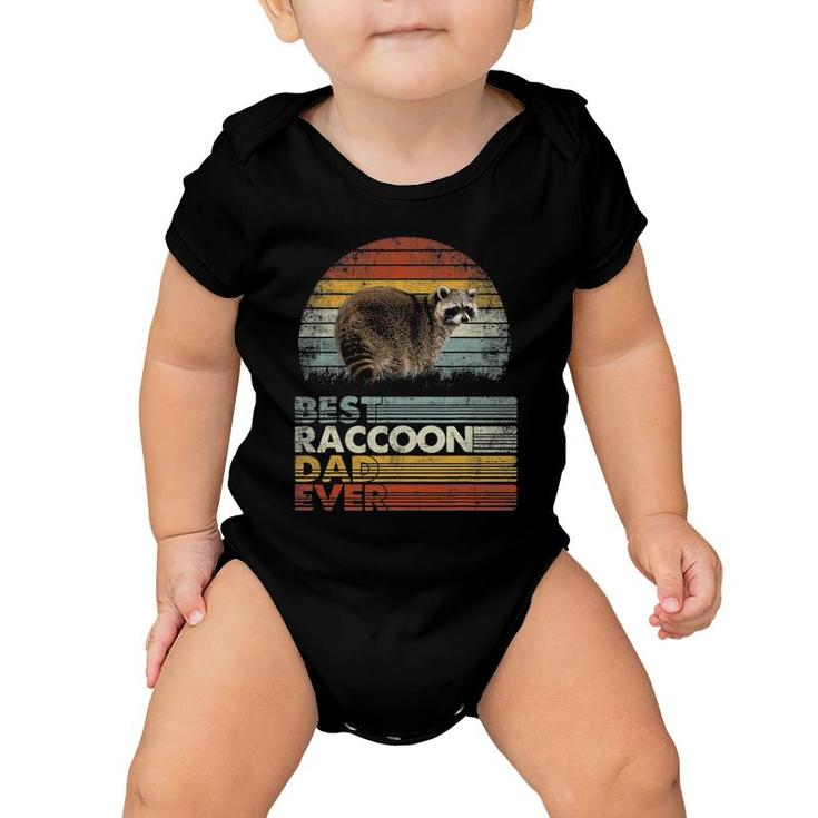 Retro Vintage Best Raccoon Dad Ever Animals Lover Baby Onesie