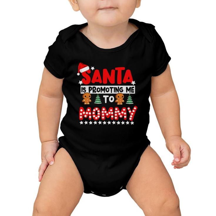 Santa Is Promoting Me To Mommy Cute Pregnancy Announcement Baby Onesie