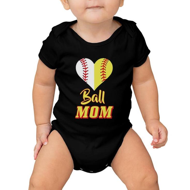 Softball Baseball Mom Sport Mother  Gift Idea Baby Onesie