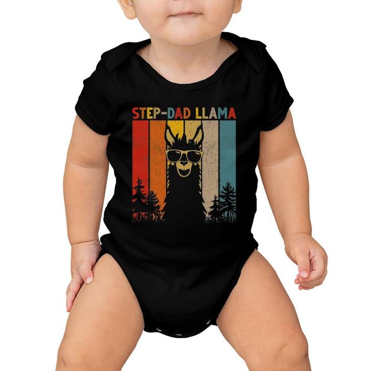 Step Dad Llama Lover Gift For Mens Womens Baby Onesie