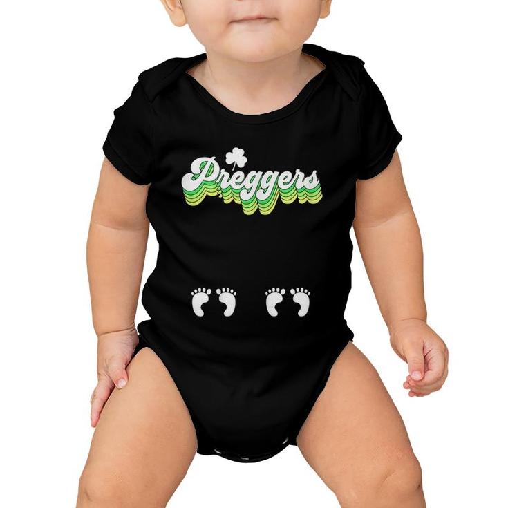 StPatrick's Day Pregnancy Announcement Twin Mama Pregnant Baby Onesie