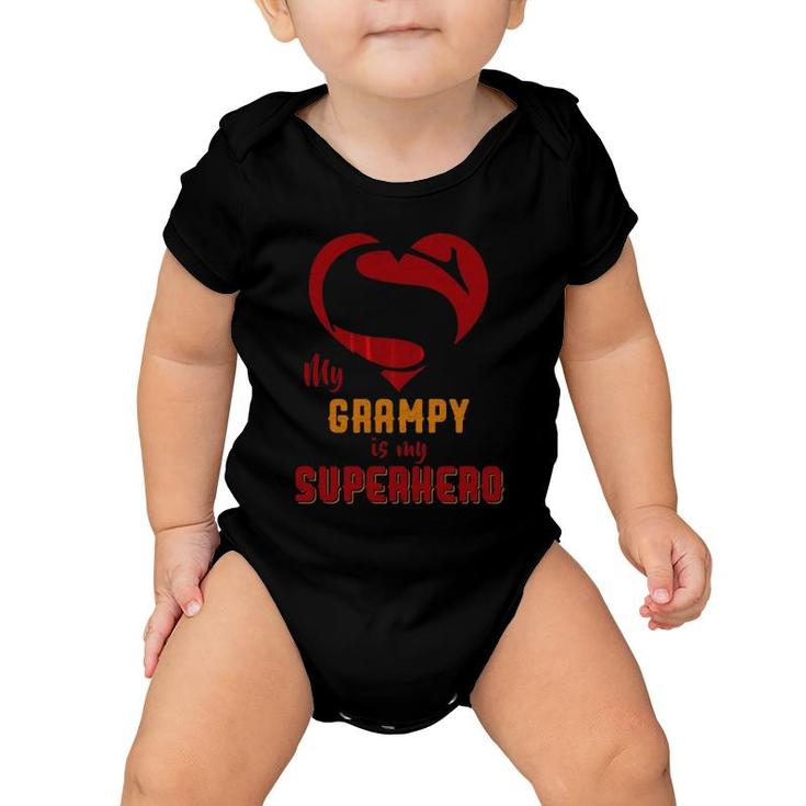 Super Grampy Superhero Grampy Gift Mother Father Day Baby Onesie
