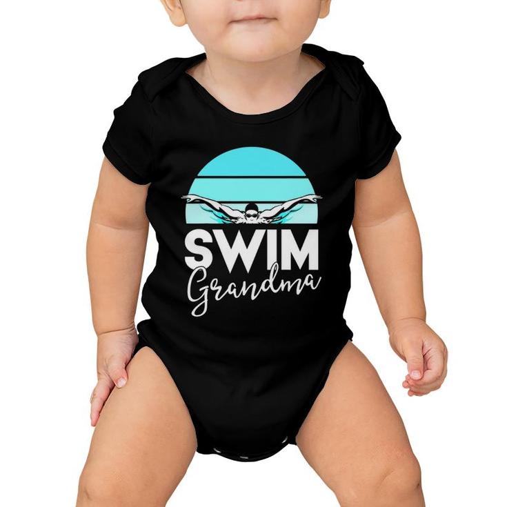 Swim Team  Grandma Mama Swimming Meet Swimmer Gift Baby Onesie