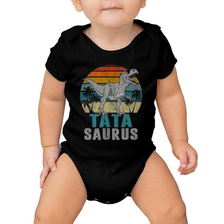 Tatasaurusrex Dinosaur Tata Saurus Father's Day Baby Onesie