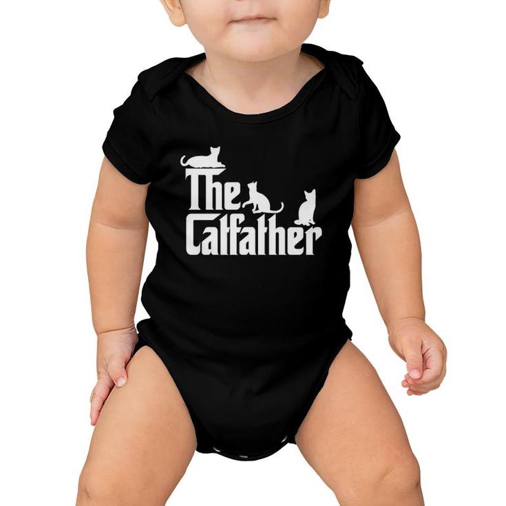 The Catfather Funny Cat Dad Cat Lover Gifts For Men Baby Onesie