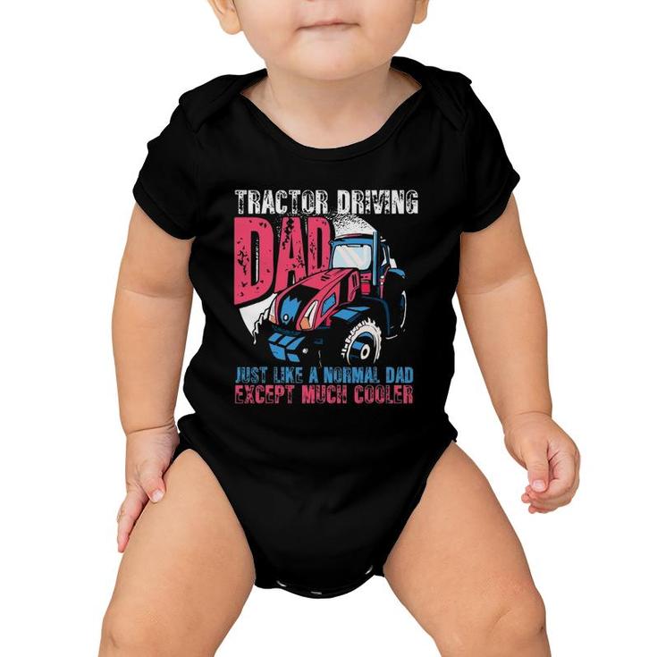 Tractor Driving Dad Farmer Gift Baby Onesie