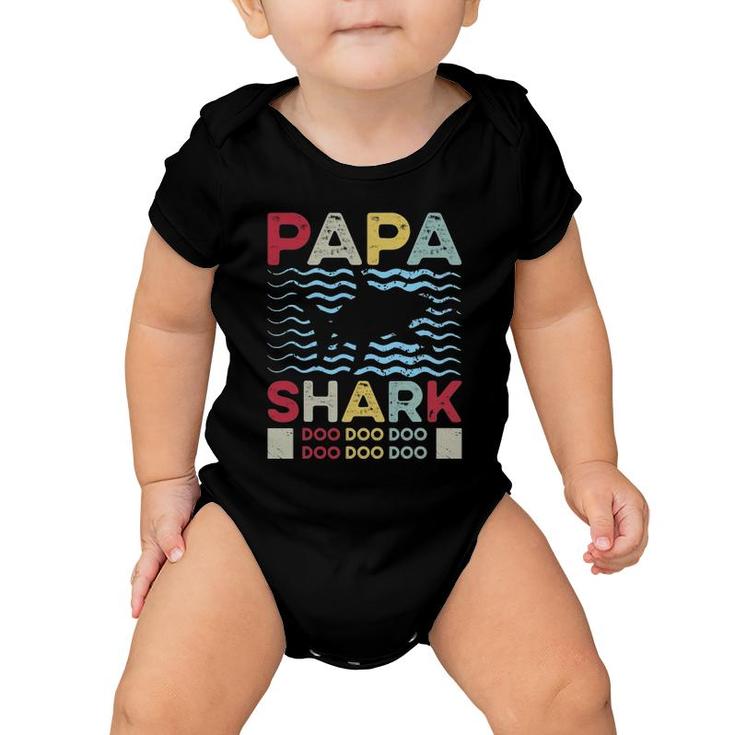 Ts Funny Graphic Papa Shark For Cool Dads Baby Onesie