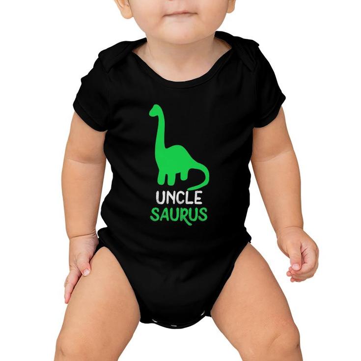 Uncle Saurus Funny Dinosaur Unclesaurus Gift Father's Day Baby Onesie