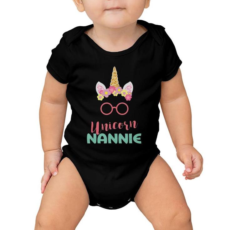 Unicorn Nannie , Gift For Mother's Day Grandma Baby Onesie